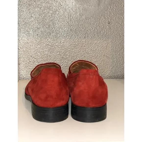 Vionic Red Suede Penny Loafers - Picture 4 of 9